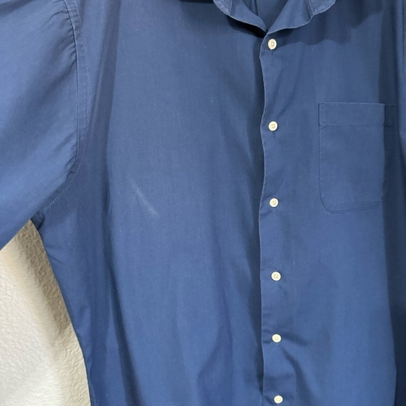 Valerio Garati Fitted Man Blue Collared Long Sleeves Button-Down T-Shirt Sz L - Picture 9 of 14